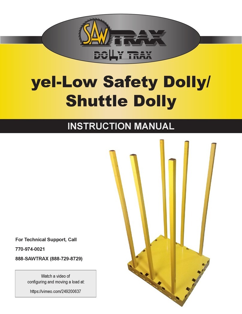 SAW TRAX yel-Low Safety Dolly instruction manual