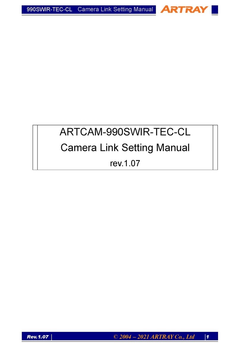 ARTRAY ARTCAM-990SWIR-TEC-CL Setting manual