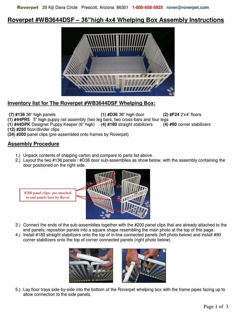 Roverpet WB3644DSF Assembly instructions