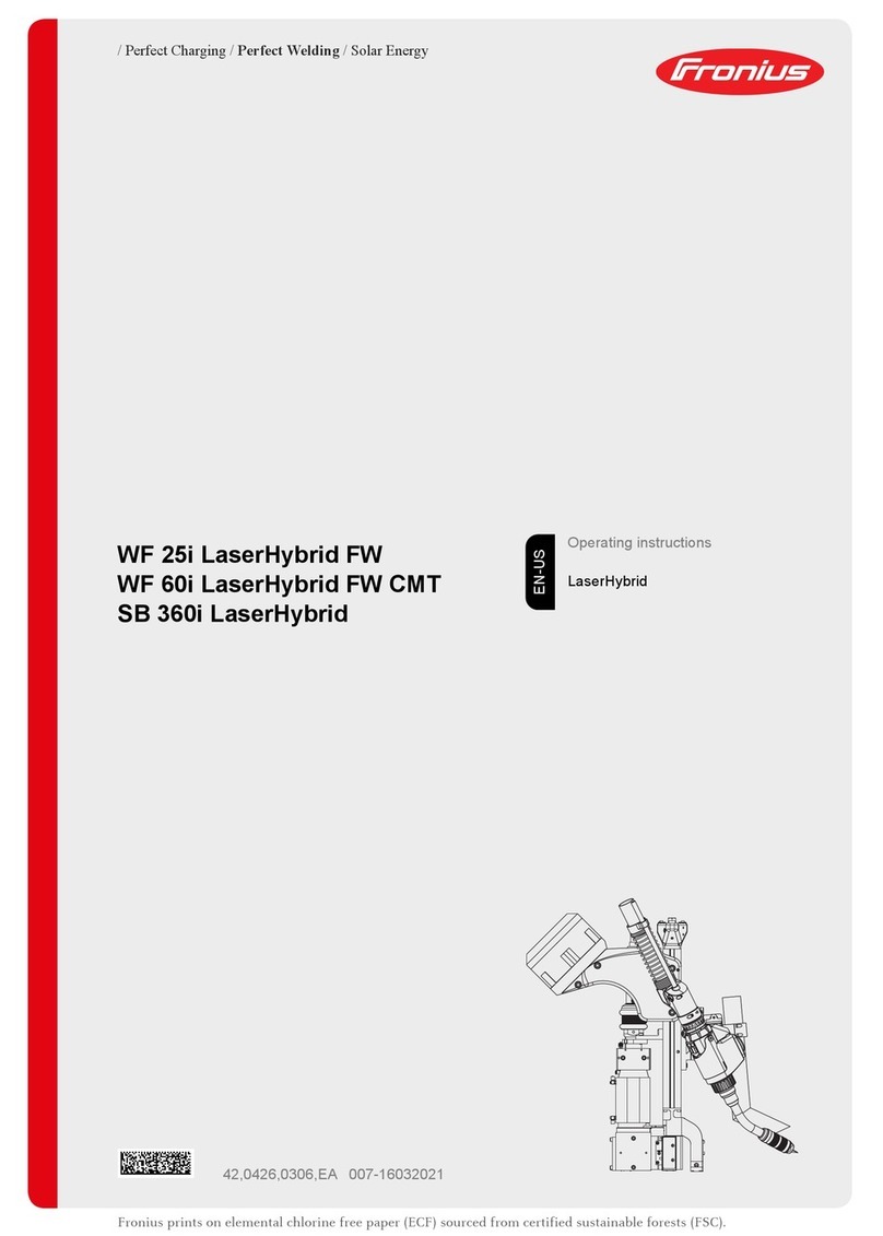 FRO­NIUS LaserHybrid WF 25i User manual