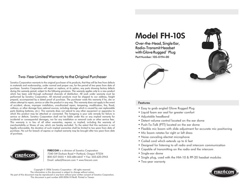 Firecom FH-10S User manual Firecom FH-10S User manual