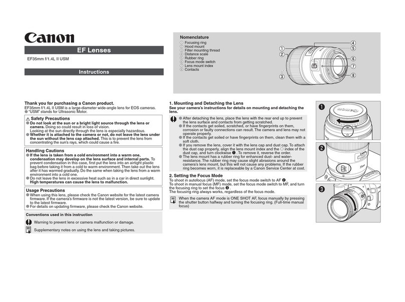 Canon EF35mm f/1.4L II USM User manual