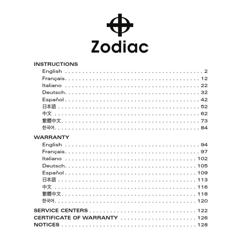 Zodiac STP1-11 manual
