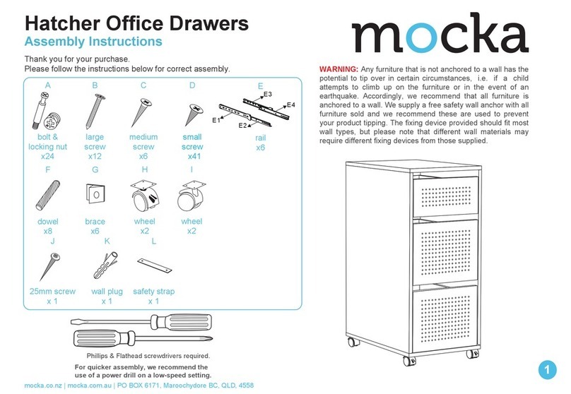 Mocka Hatcher Office Drawers Assembly instructions