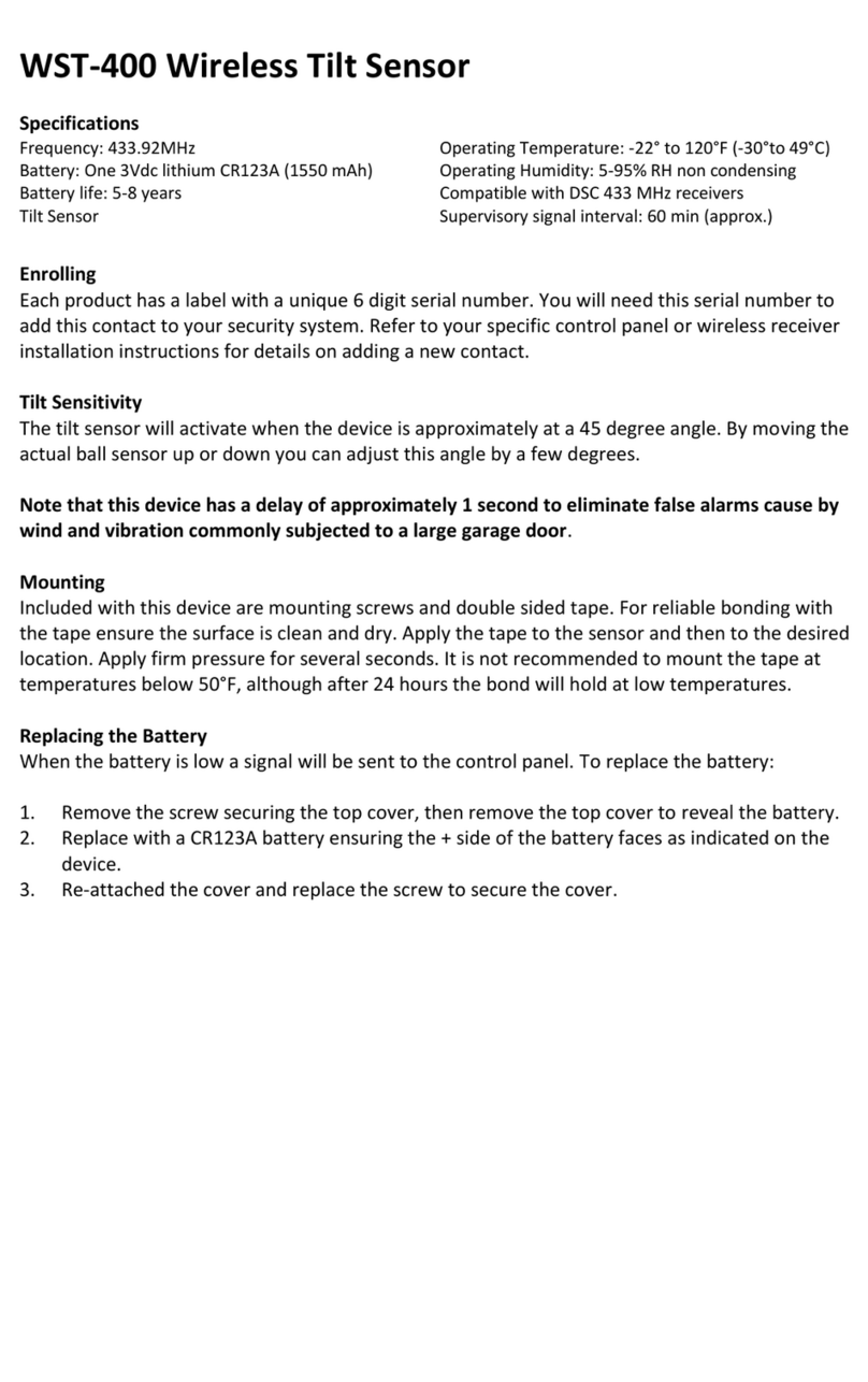 Ecolink WST-400 quick start guide