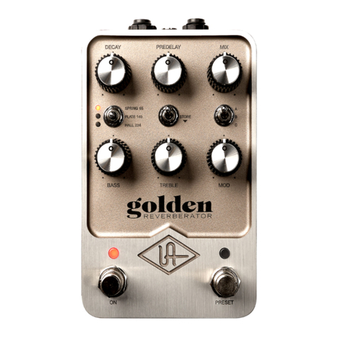 Universal Audio Golden Reverberator User manual