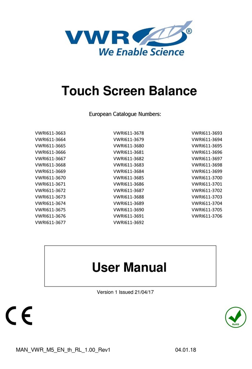 VWR VWRI611-3663 user manual