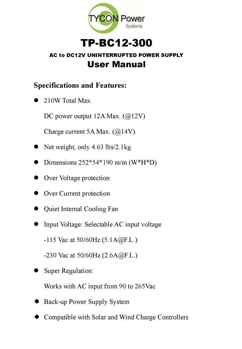 Tycon Power Systems TP-BC12-300 user manual