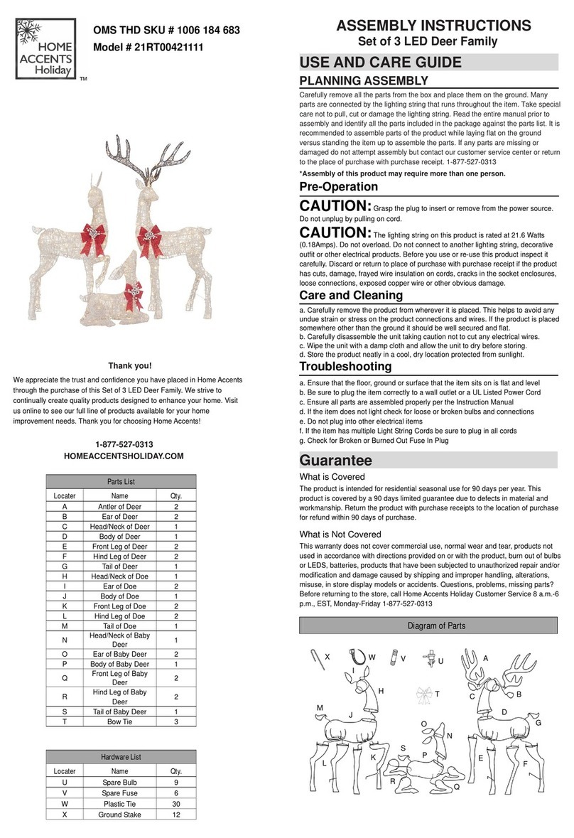 Home Accents Holiday 21RT00421111 Assembly instructions Home Accents Holiday 21RT00421111 Assembly instructions