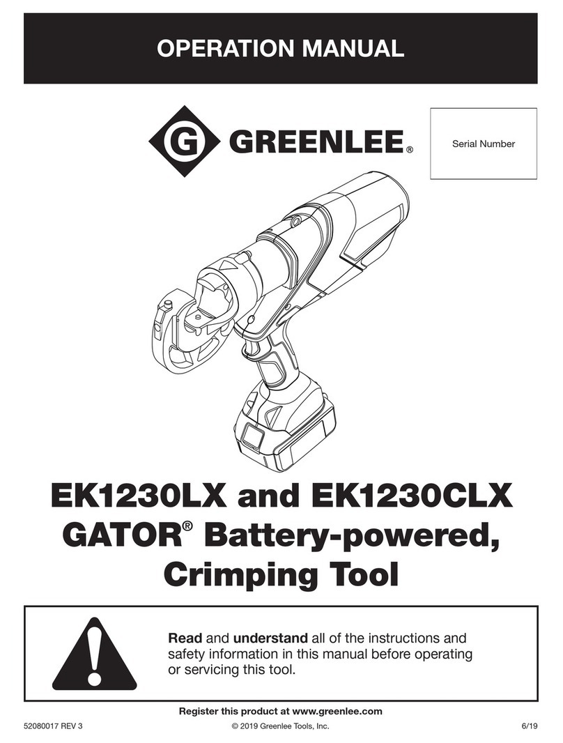 Greenlee GATOR EK1230LX Operation manual