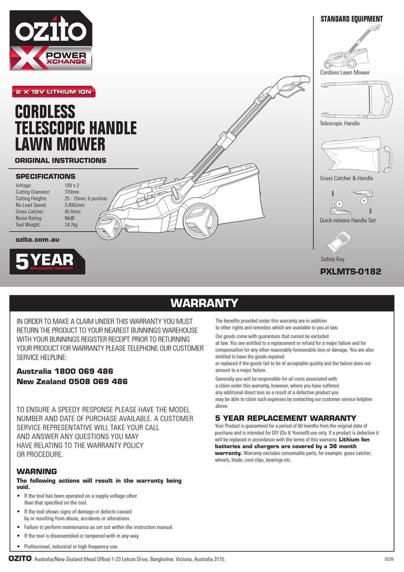 Ozito PowerXchange PXLMTS-0182 Original instructions