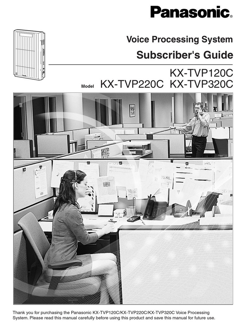Panasonic KX-TVP120C Subscriber's guide