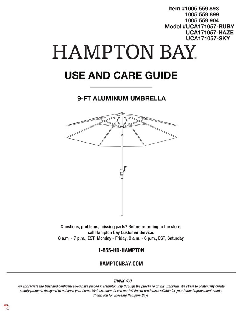 HAMPTON BAY UCA171057-HAZE Use and care guide