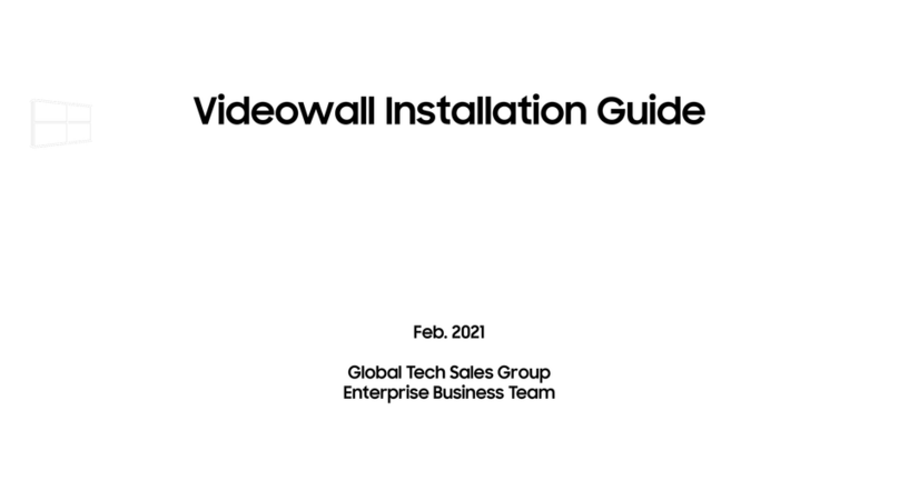 Samsung Videowall User manual