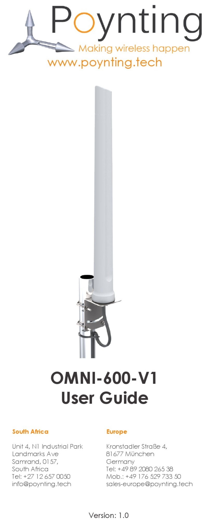 Poynting OMNI-600-V1 User manual