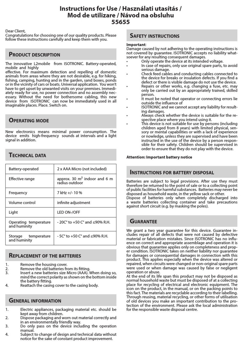 Isotronic 55655 User manual