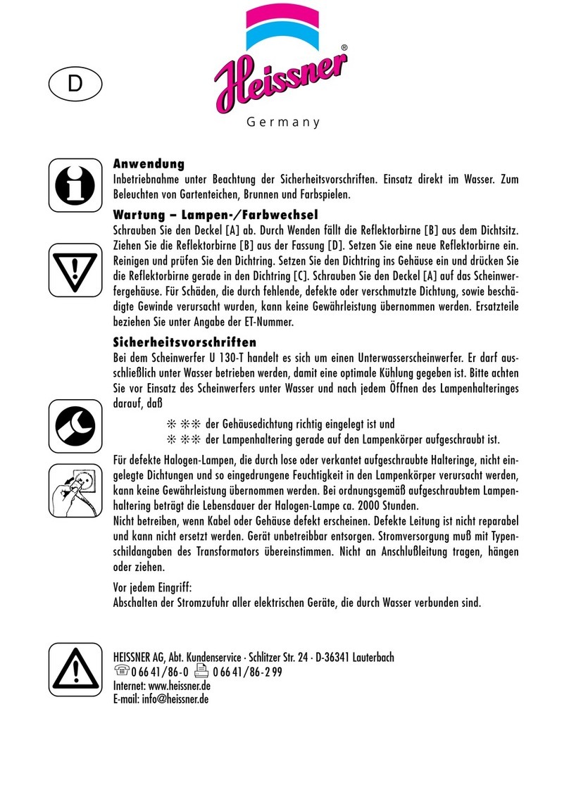 HEISSNER U 130-T quick start guide HEISSNER U 130-T quick start guide