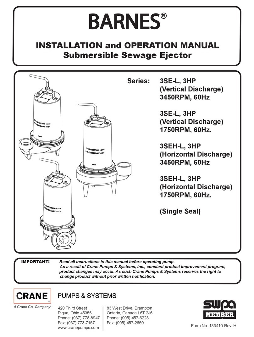 Crane Barnes 3SE-L Series User manual