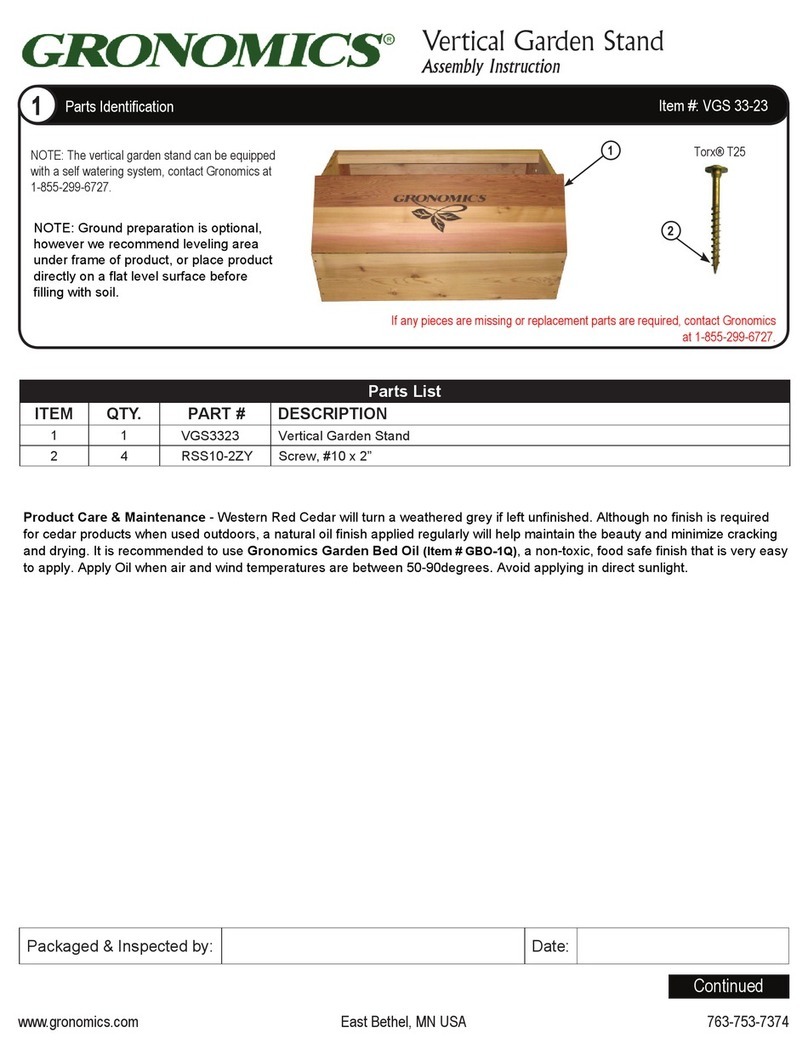 Gronomics VGS 33-23 User manual Gronomics VGS 33-23 User manual