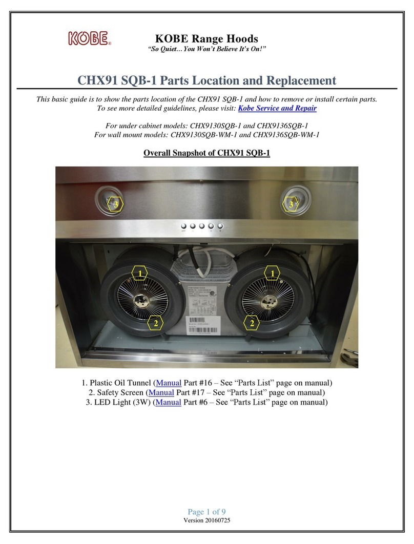KOBE CHX91 SQB-1 User manual