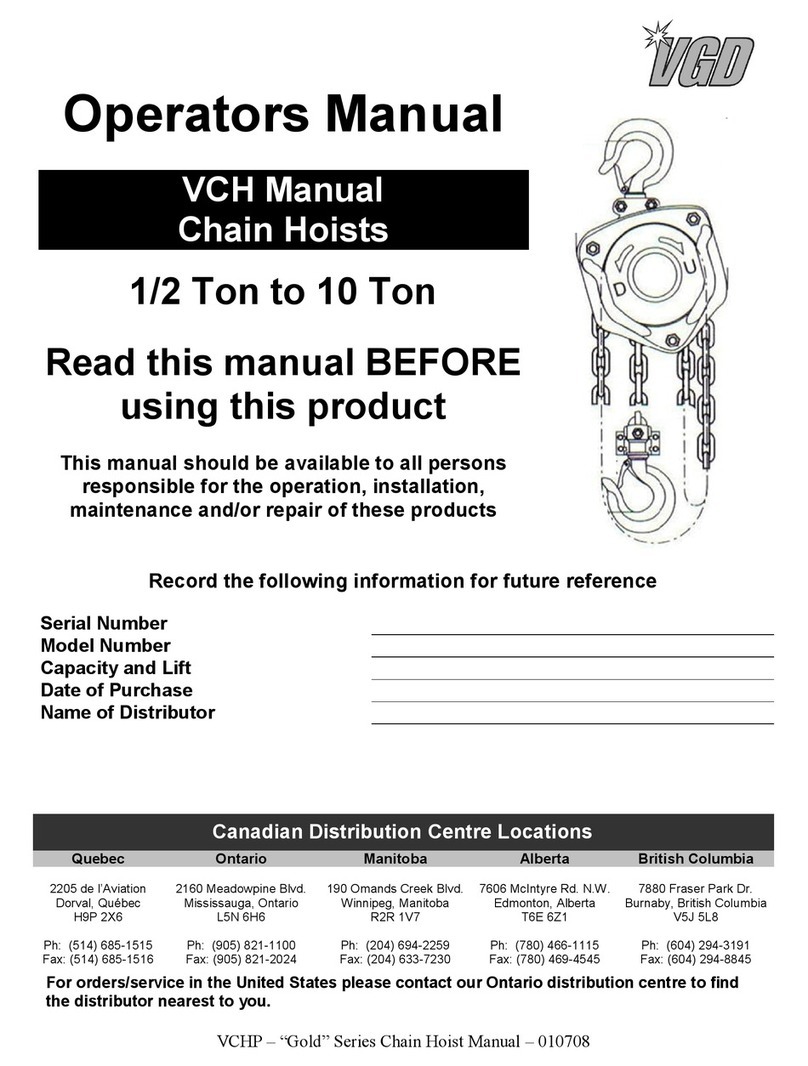 Vanguard Gold Series Operator's manual