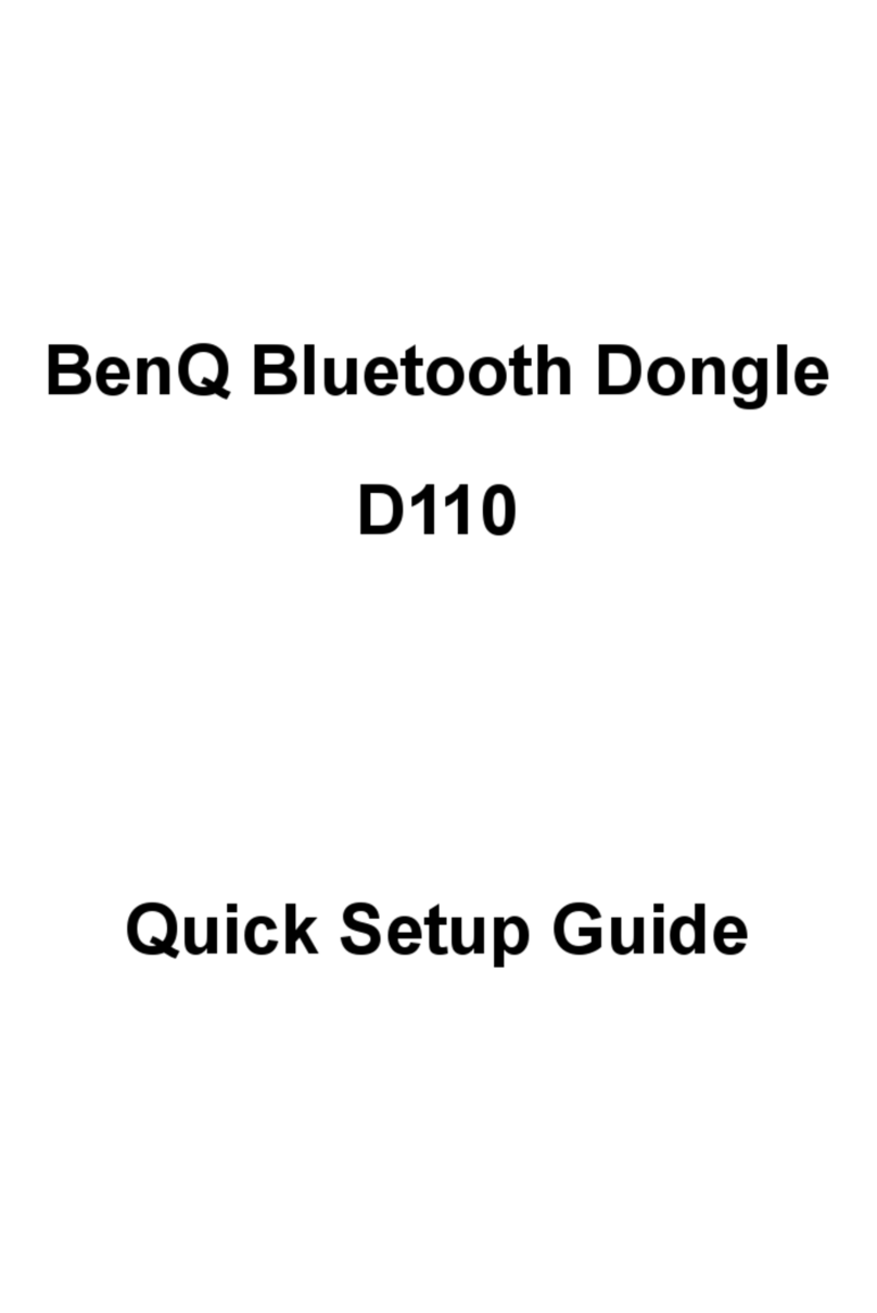BenQ D110 Quick setup guide