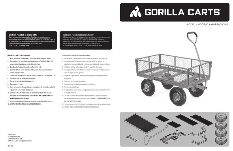 Gorilla Carts GOR800-COM User manual