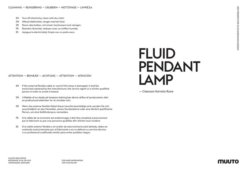 muuto FLUID PENDANT LAMP manual