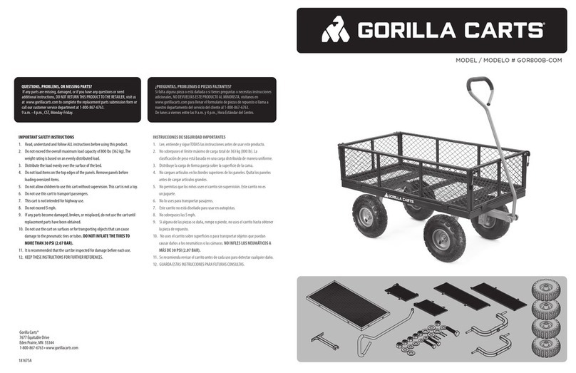 Gorilla Carts GOR800B-COM User manual