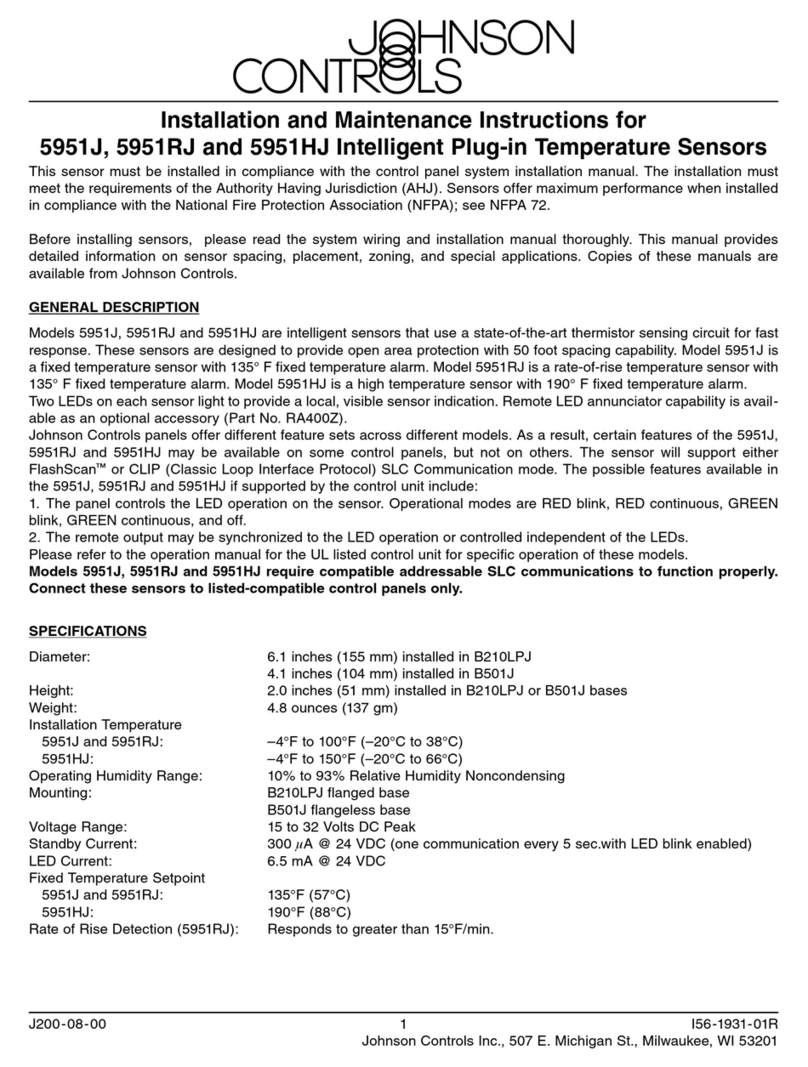 Johnson Controls 5951J User manual Johnson Controls 5951J User manual