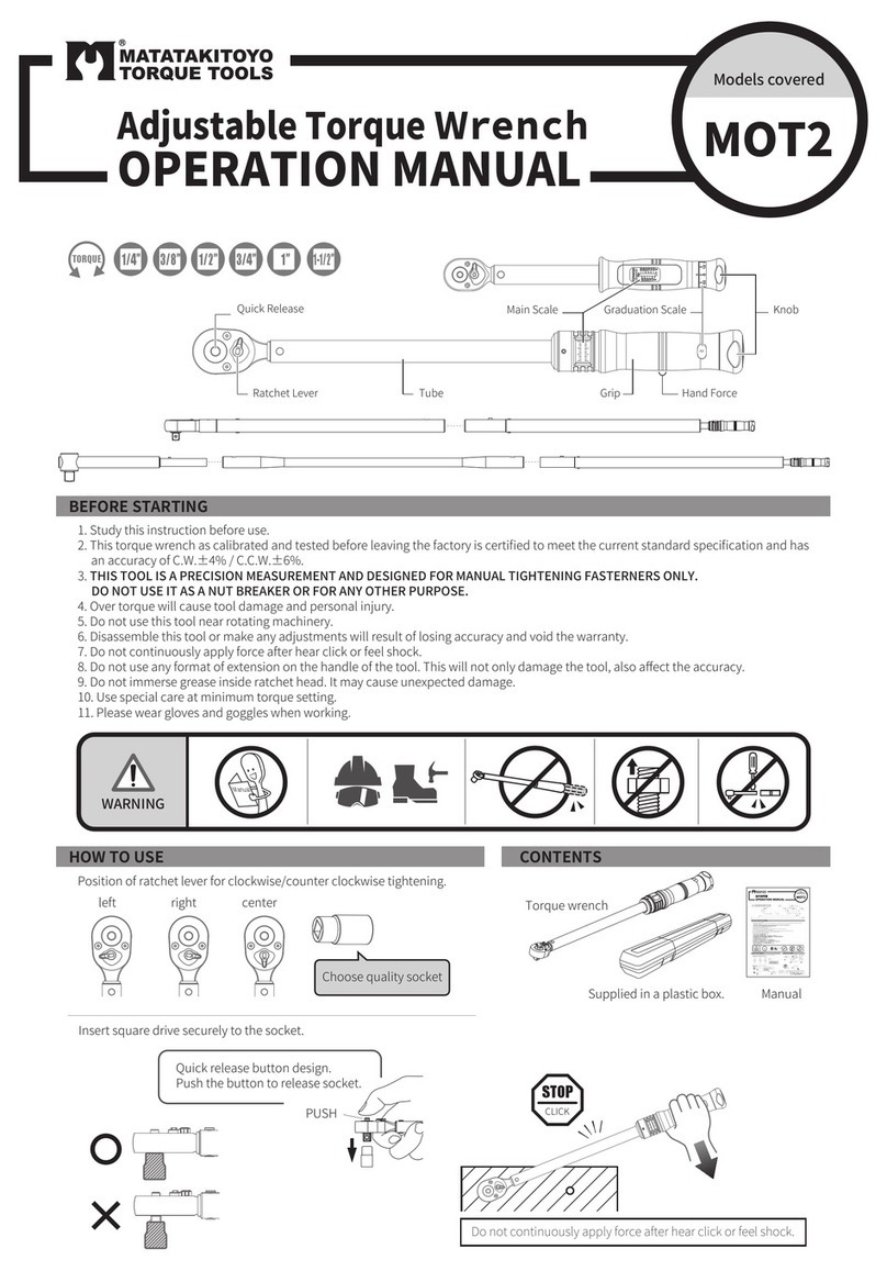Matatakitoyo Torque Tools MOT2 Operation manual