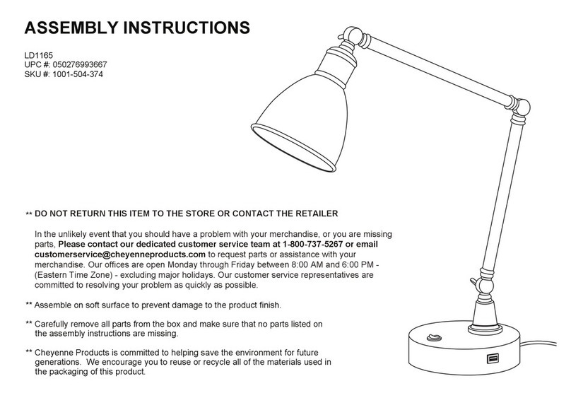 Cheyenne LD1165 Assembly instructions