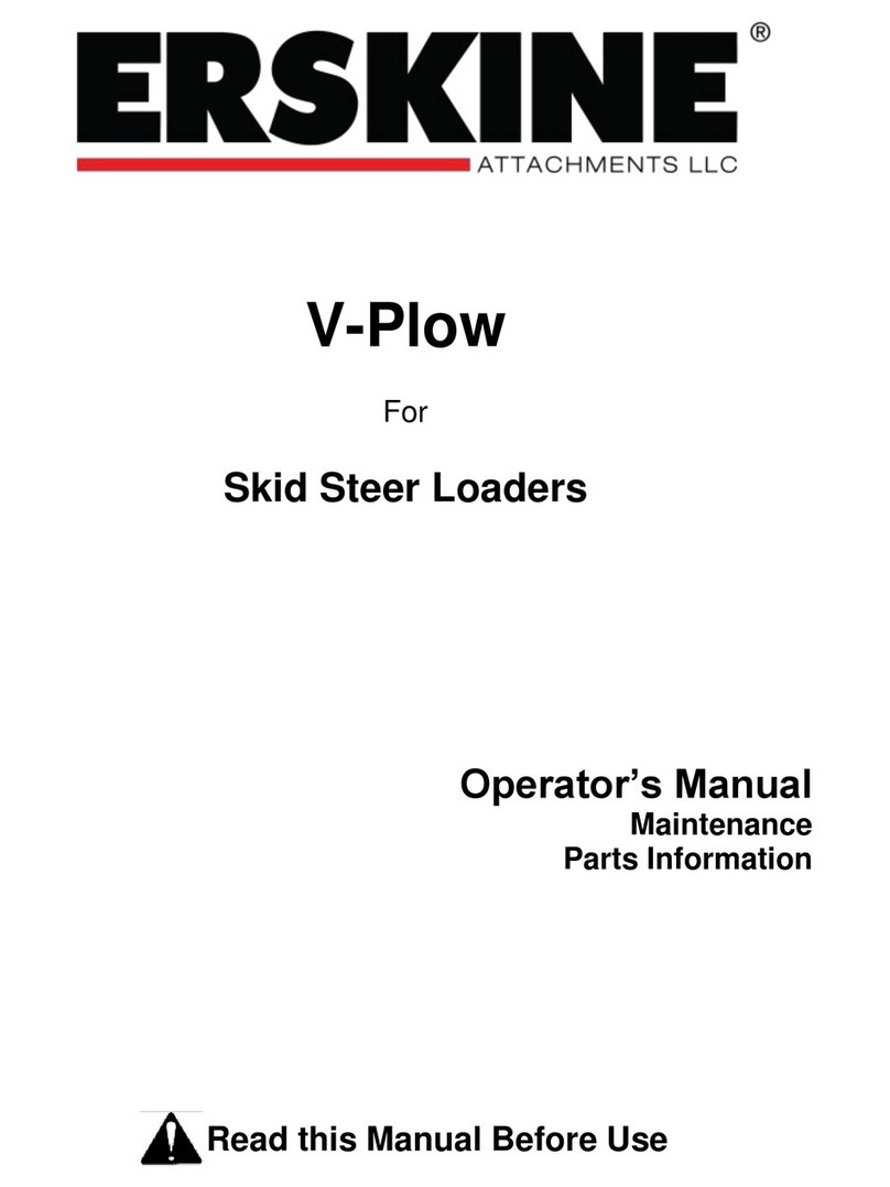 Erskine Attachments V-Plow Operator's manual
