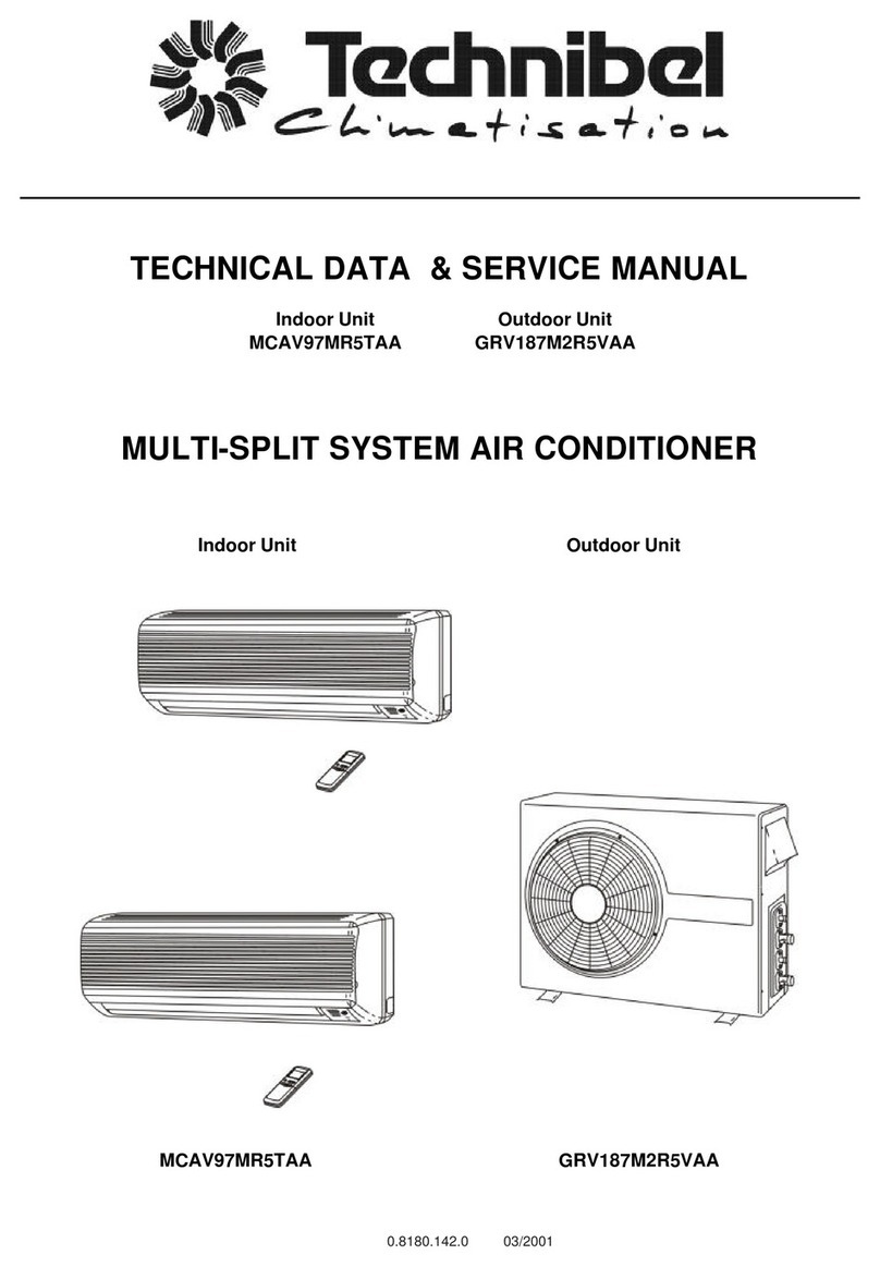 Technibel Climatisation MCAV97MR5TAA Technical data & service manual