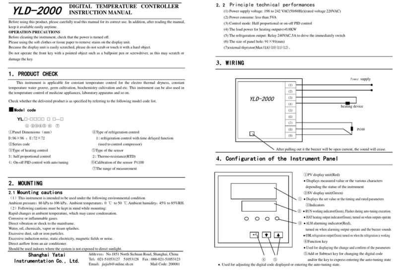Yatai YLD-2000 User manual