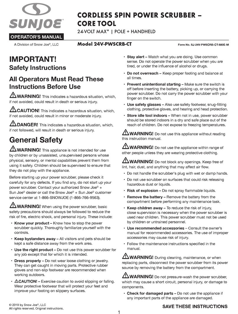 SNOWJOE SUNJOE 24V-PWSCRB-CT Operator's manual SNOWJOE SUNJOE 24V-PWSCRB-CT Operator's manual