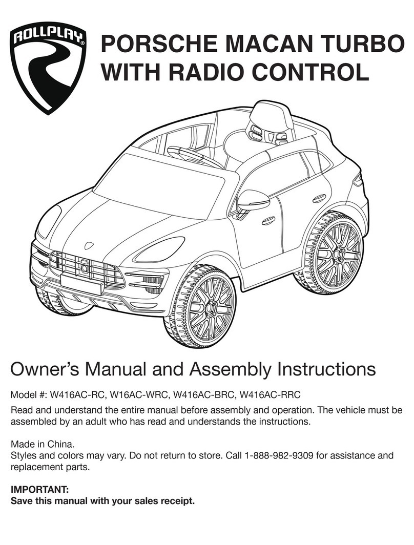 Rollplay W416AC-RC Owner's manual and assembly instructions Rollplay W416AC-RC Owner's manual and assembly instructions
