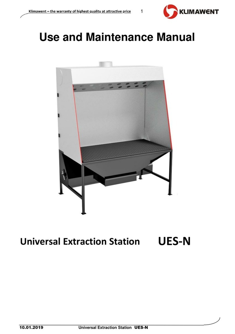 Klimawent UES-N Use and maintenance manual