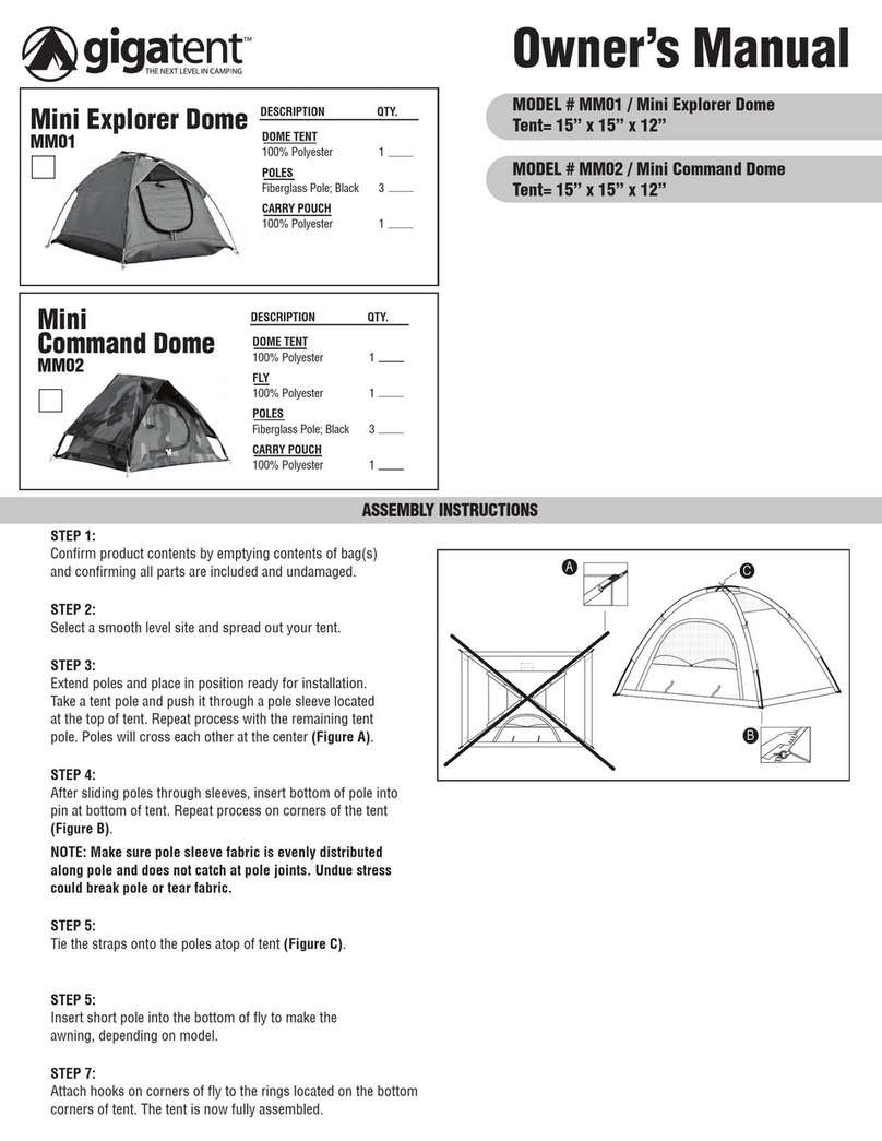 GigaTent MM01 owner's manual