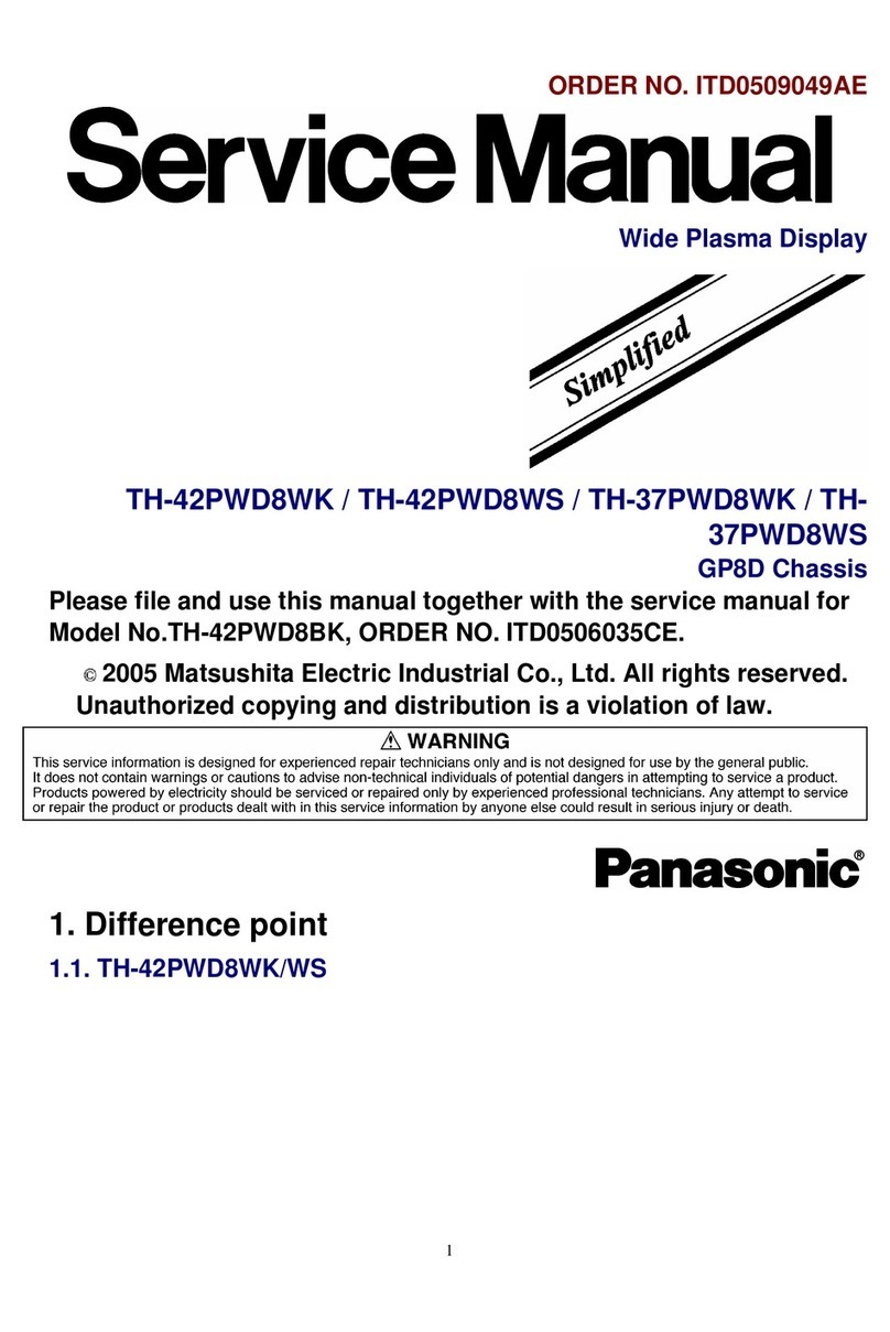 Panasonic TH-42PWD8WK User manual Panasonic TH-42PWD8WK User manual