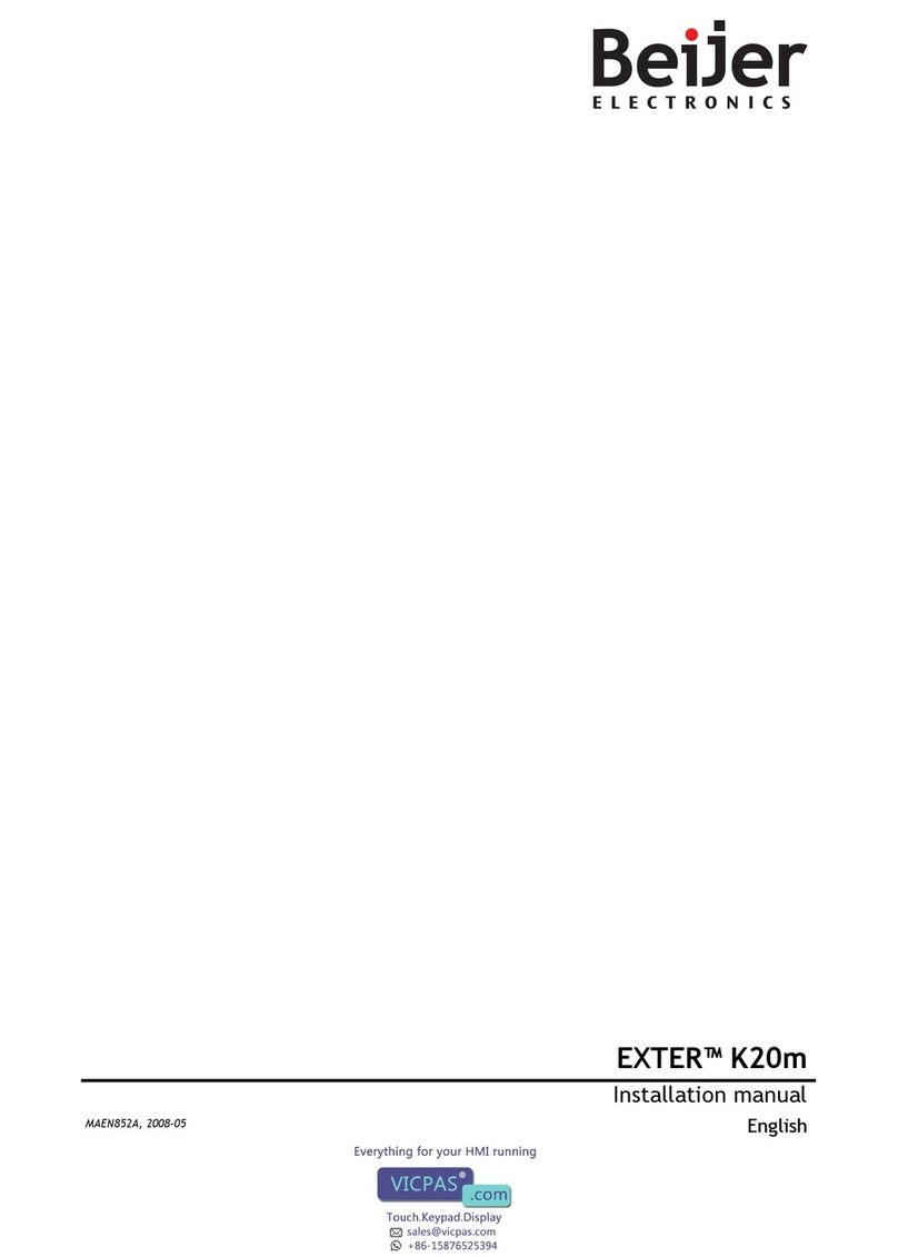 Beijer Electronics EXTER K20m installation manual