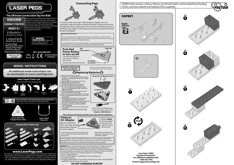 LaserPegs FACTOID COMBAT FIGHTER User manual