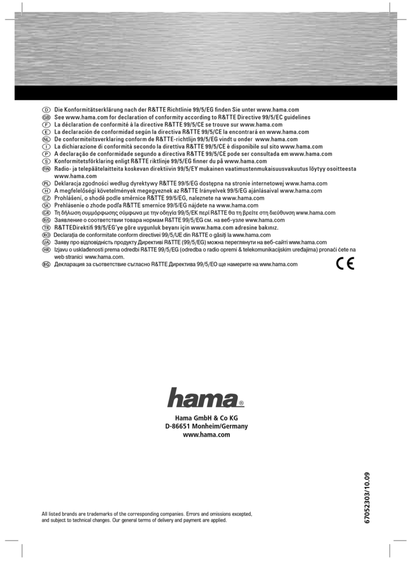 Hama Wireless Keyboard 2,4 G operating instructions