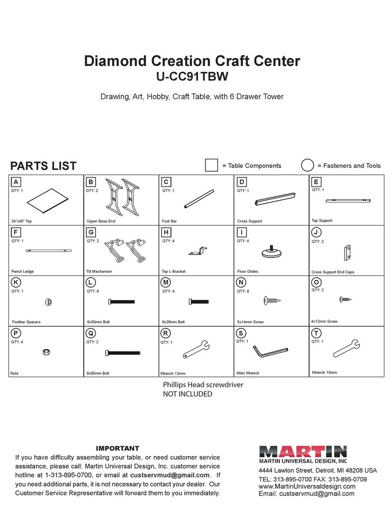 Martin Universal Design Diamond Creation Craft Center U-CC91TBW User manual Martin Universal Design Diamond Creation Craft Center U-CC91TBW User manual
