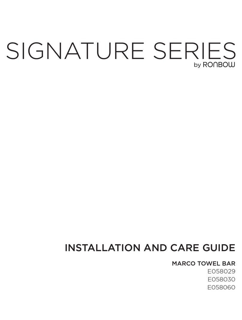 Ronbow Signature series Assembly instructions Ronbow Signature series Assembly instructions