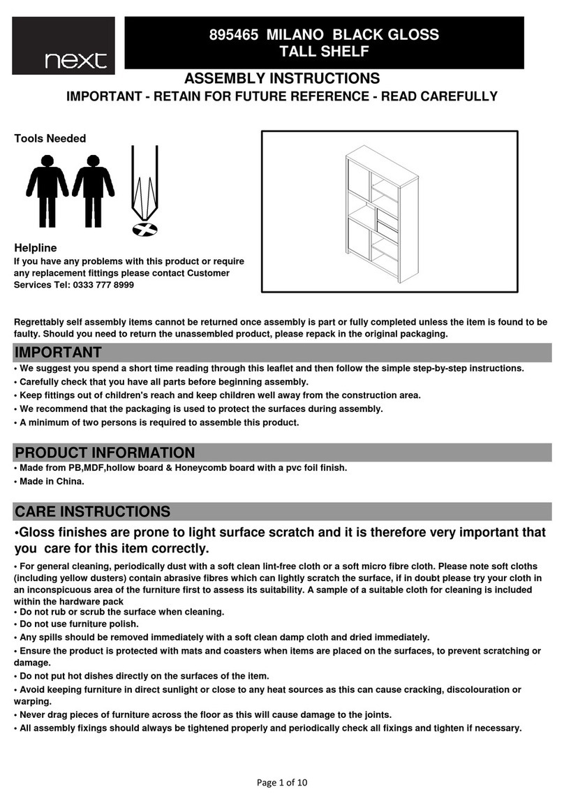 Next MILANO 895465 Assembly instructions