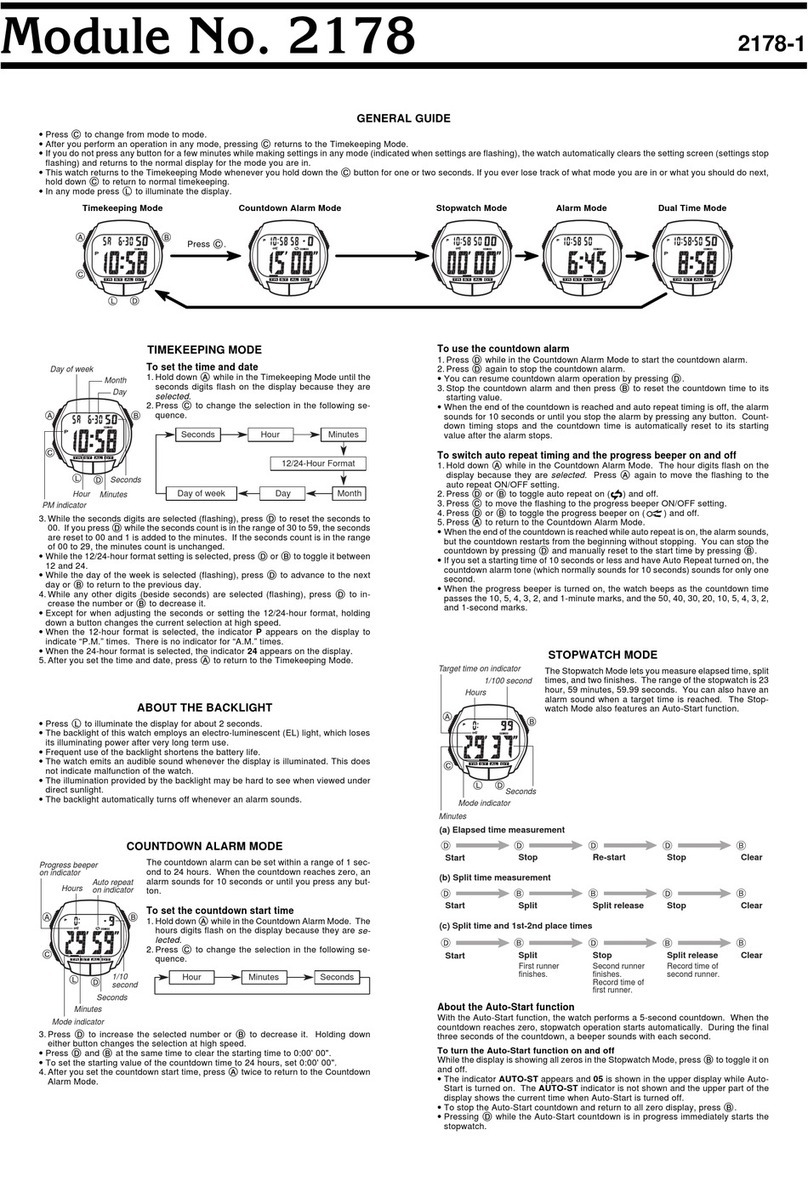 Casio 2178 User manual