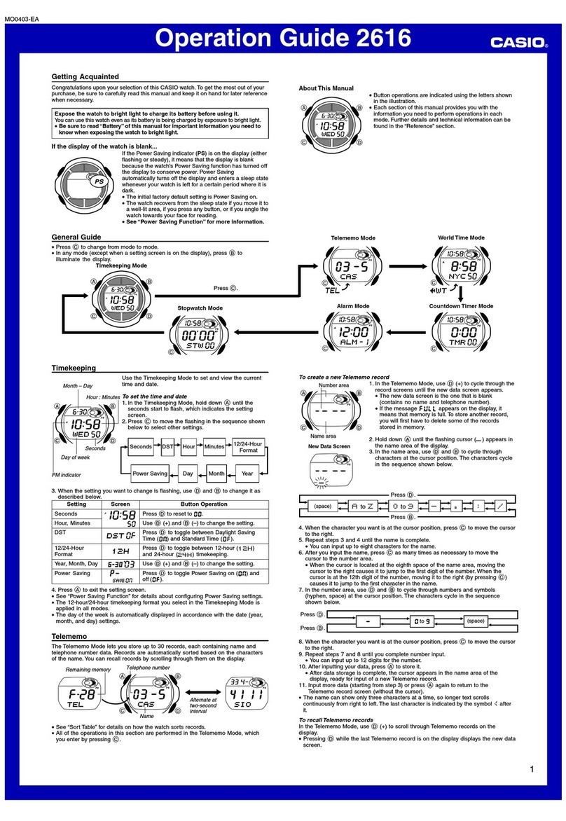 Casio 2616 User manual