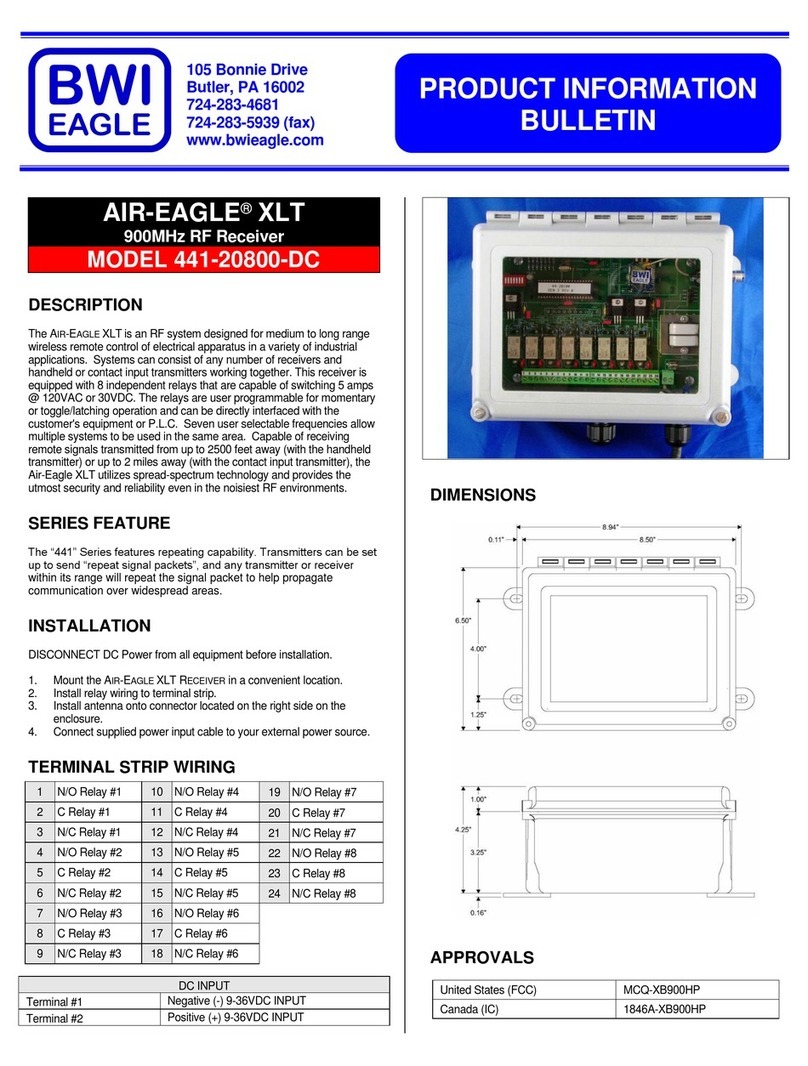 BWI Eagle AIR-EAGLE XLT Product information bulletin