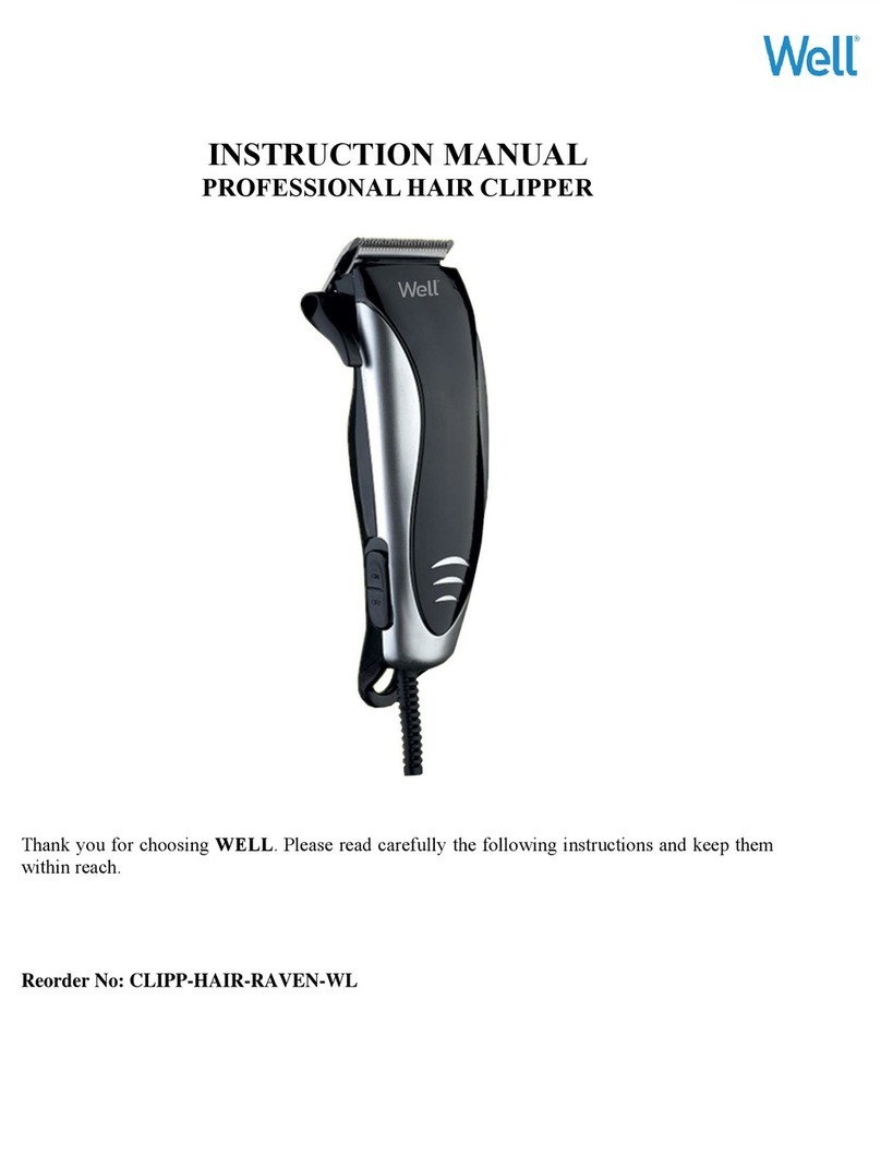 Well CLIPP-HAIR-RAVEN-WL instruction manual